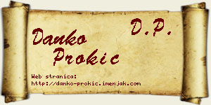 Danko Prokić vizit kartica